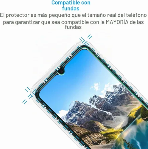 Vista 6 de Paquete de 2 protectores de pantalla para Samsung Galaxy A13 5G vidrio templado
