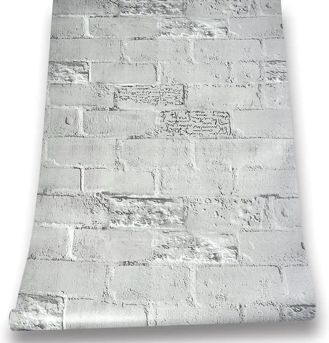 Vista 6 de H9252 - Papel tapiz con diseño de ladrillo para despegar y pegar, 17.7 pulgadas x 9.8 pies, papel de contacto autoadhesivo extraíble, impermeable