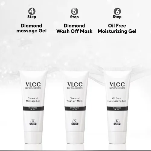 Vista 6 de VLCC Kit facial de diamante + tóner de agua de rosas gratis 300 gm + 3.4 fl oz