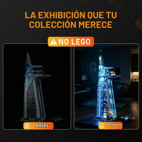 Vista 5 de LIGHTAILING Luz para Lego- 76269 Avengers-Tower - Kit de iluminación LED compatible con el modelo de bloques de construcción Lego - NO incluido