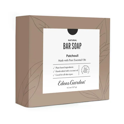 Vista 13 de Edens Garden Jabón en barra de carbón activado, jabón natural procesado en frío con aceites esenciales puros para una desintoxicación y exfoliación
