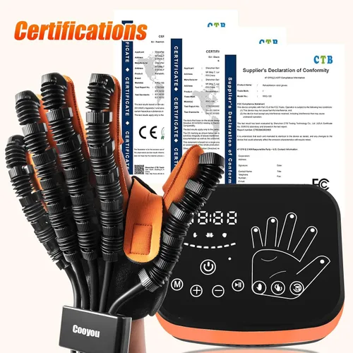 Vista 7 de Guantes de robot de rehabilitación Equipo de recuperación de trazo de mano, Guante robótico de rehabilitación izquierda y derecha, Guantes de mano