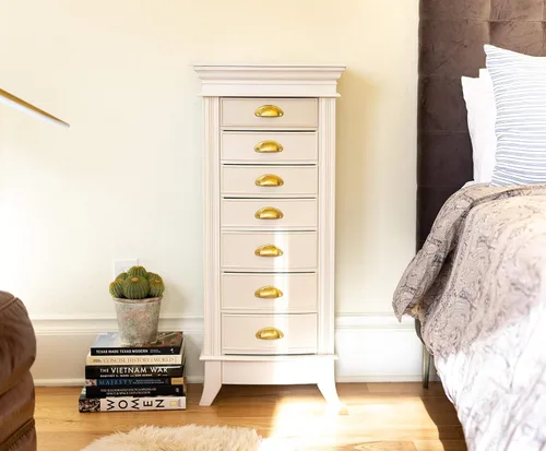 Vista 5 de Hives and Honey Alexa Jewelry Armoire, BLANCO