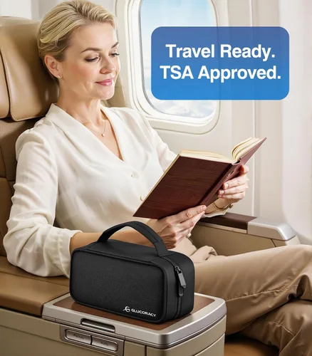 Vista 7 de Glucoracy Estuche de viaje enfriador de insulina, bolsa de transporte para medicamentos diabéticos con 2 paquetes de hielo de 5.64 oz aprobados por