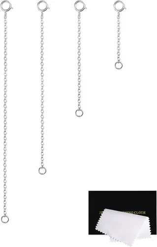 Vista 17 de Extensores de collar para mujer, extensor de pulsera de oro, extensión de joyería de cadena dorada para tobillera para mujer, juego de 2 piezas