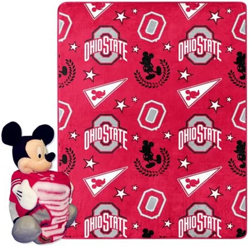 Vista 10 de Northwest NCAA Unisex-Adult Character Hugger Pillow & Silk Touch Throw Blanket Set
