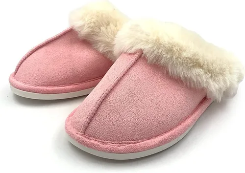Vista 8 de Asverd - Pantuflas para mujer, con punta abierta, peludas, para el hogar