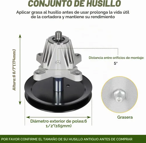 Vista 3 de Kit de reconstrucción de cubierta de 46 pulgadas para Cub Cadet LTX1045 LTX1046 LTX1046VT, 2 husillos 618-04865 918-04865, 2 poleas 753-08171, 2