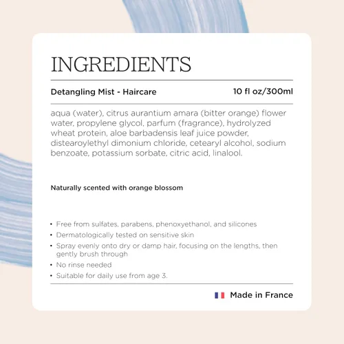 Vista 8 de MINOIS PARIS - Espray desenredante de 10.14 fl Spray para el cabello sin enjuague para niños y adultos 98% ingredientes naturales, fabricado