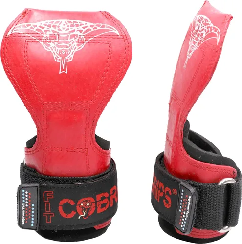 Vista 8 de Cobra Grips Weight Lifting Gloves with Adjustable Neoprene Padded Wrist Wraps - Heavy Duty Alternative to Power Lifting Hooks for Deadlifts Una goma