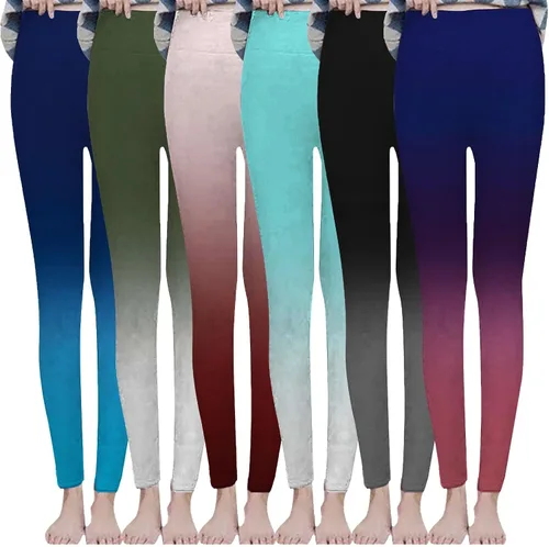 Vista 3 de Women Tight Trousers Winter Wool Pants Warm Thick Solid Leggings Lined Sweatpants Elastic and Slimming Tights
