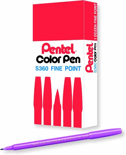 Vista 40 de Pentel Arts - Bolígrafo de color, beige, caja de 12 unidades (S360-124)