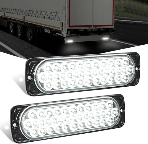 Vista 19 de Nilight juego de 2 luces de señalización de giro LED de 16 luces ámbar, carcasa de aluminio de 4.4 pulgadas, luces indicadoras de señalización