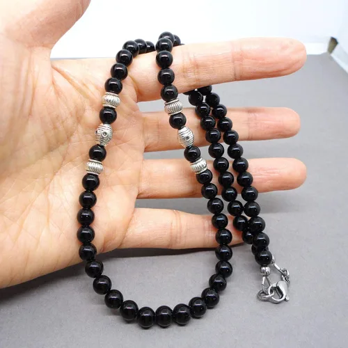 Vista 18 de Mami's Gem Studio Collar para hombre, piedra preciosa de 0.236 in, colección de estilo elegante, hecho a mano en Estados Unidos