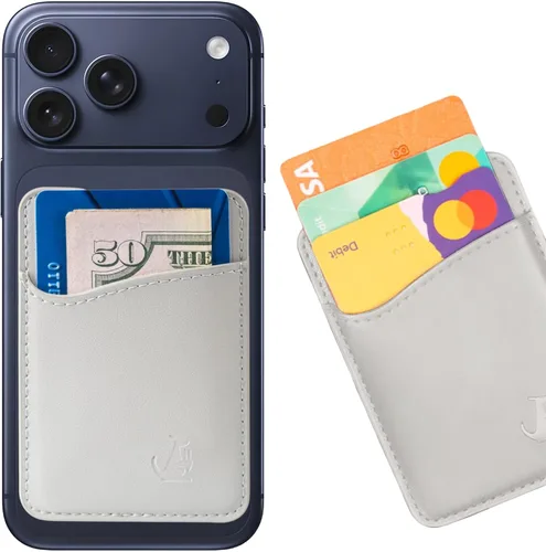 Vista 17 de Wallaroo Premium - Tarjetero adhesivo de cuero para teléfono celular - Para Android e iPhone - Para mujeres y hombres - Resistente con forro