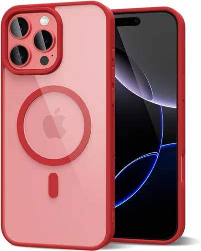 Vista 136 de oakxco Funda magnética transparente compatible con Magsafe, bonita funda delgada y transparente de poliuretano termoplástico no amarillenta, carcasa