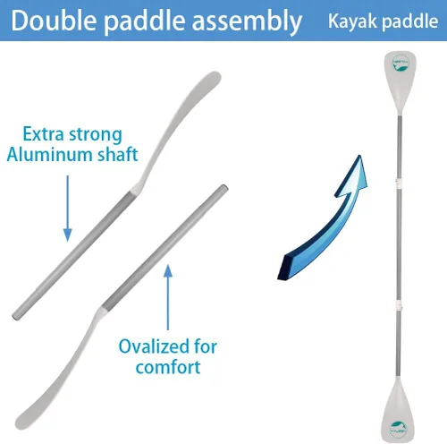 Vista 3 de YVLEEN SUP Paddle Board Paddle,Stand Up Paddleboard Paddles Paletas de aluminio ajustable 4 piezas flotante Kayak Paddle,Paleta convertible
