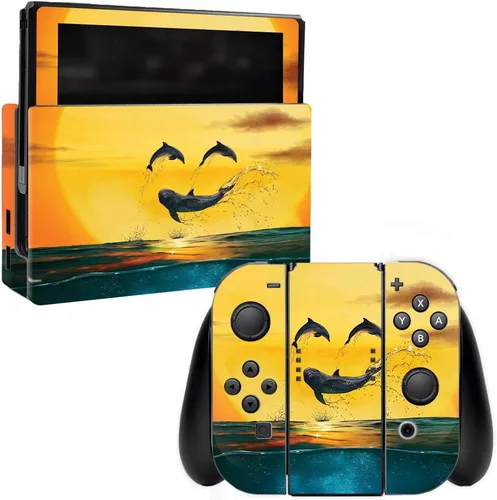 Vista 9 de MightySkins Skin compatible con Nintendo Switch – Delfines nariz de botella Funda protectora de vinilo duradera y única Fácil de aplicar, quitar