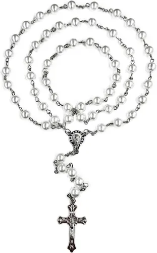 Vista 31 de First Communion Rosarys for Girls and Boys, RosaryBeads Catholic for Men, Women, Rosary Necklace as Gifts for Mother, Grandmother, Elders