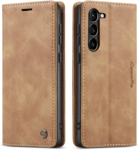 Vista 17 de Funda tipo cartera compatible con Samsung Galaxy S23, de piel sintética, con función atril y tarjetero para Galaxy S23 5G de 6.1 pulgadas (negro)