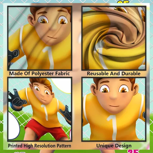 Vista 3 de Pancarta de juego de portero de fútbol, decoración temática de fútbol para interiores y exteriores, niños, niñas, fanáticos del fútbol, suministros