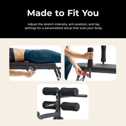 Vista 5 de Sunny Health & Fitness No-Hang Traction & Inversion Decompression Table for Back Pain Relief, Adjustable Stretch Bench, 400 LB Capacity