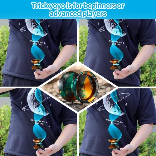 Vista 3 de Yoyo R8 Responsive Yoyo para principiantes, Yoyos profesionales no responsivos para adultos Pro Yoyos de trucos de metal con kit de rodamientos Yo