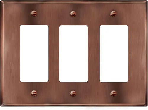 Vista 39 de LIDER Placa decorativa de pared de metal para interruptor o receptáculo, cubierta de salida de acero inoxidable, resistente a la corrosión