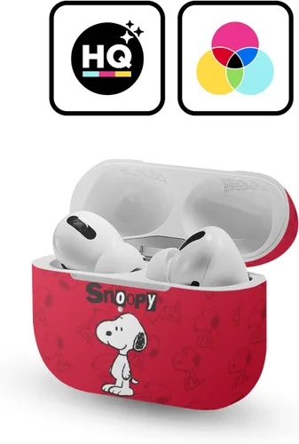 Vista 2 de Head Case Designs Calcomanía de vinilo con licencia oficial de Peanuts Snoopy Character Fun compatible con Apple AirPods 3 de 3ª