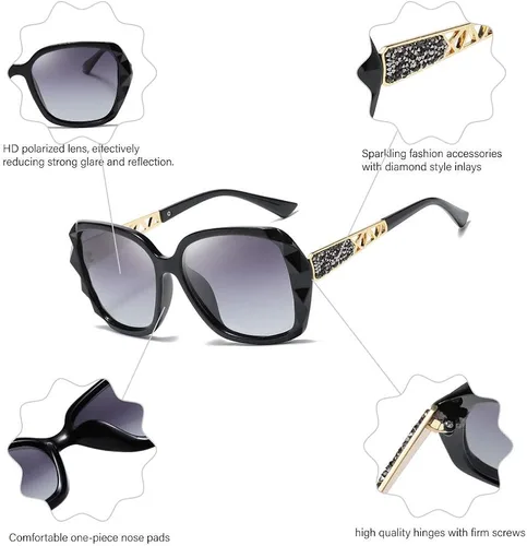 Vista 3 de Dollger Gafas de sol polarizadas de gran tamaño para mujer, modernas y clásicas, protección UV400