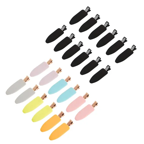 Vista 9 de 12 piezas de pinzas para el cabello suaves, pinzas planas para peinar el cabello 12 unidades (animal)..