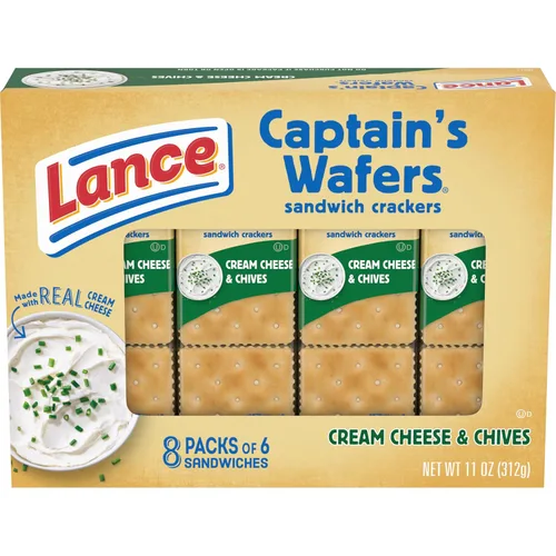 Vista 8 de Lance Captain Wafers - Sabor original, 2 paquetes individuales, 500 paquetes en total, 0.23 onzas cada uno