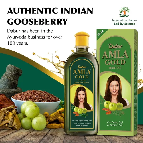 Vista 3 de Aceite de cabello Amla Natural de Vatika – Aceite herbal nutritivo para un cabello más fuerte, más grueso y más brillante – Enriquecido