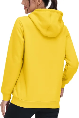 Vista 97 de MAGCOMSEN Sudaderas con capucha para mujer, con forro de sherpa, de vellón, para invierno, cálido, pesado, de algodón, con bolsillo
