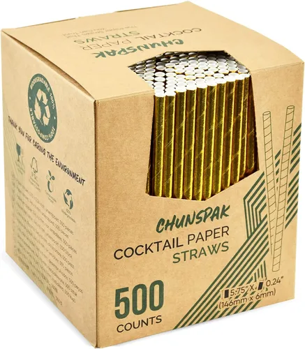 Vista 18 de 14,6 cm x 0,79 cm Pajitas de papel desechables de bambú verde para bebidas cortas, cócteles mezclados, margaritas, licuados y batidos - Sin embalar