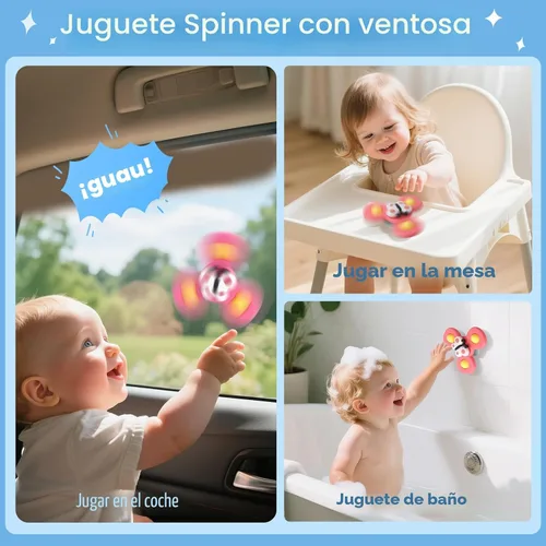 Vista 8 de Juguetes Montessori 6 en 1 para bebés de 6 a 12 meses en adelante, incluye juguete de cuerda de tirar, tazas apilables, caja de pañuelos, girador