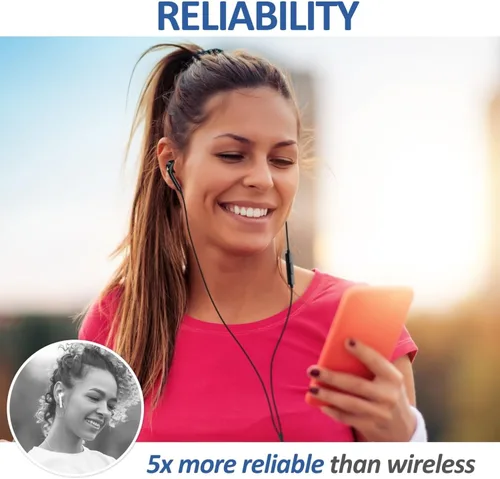 Vista 5 de LUDOS Zenith - Auriculares intraurales con cable, auriculares con micrófono, con cable para auriculares Jack de 0.138 in para iPhone, Samsung