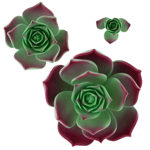 Vista 10 de Global Sugar Art Suculentas flores grandes para tarta de azúcar de Tauro con alambre, 1 unidad por el chef Alan Tetreault Gumpaste flowers for