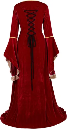 Vista 46 de Kranchungel - Vestidos renacentistas de estilo medieval/irlandés/campesino para mujer; disfraz de hada, para bailes