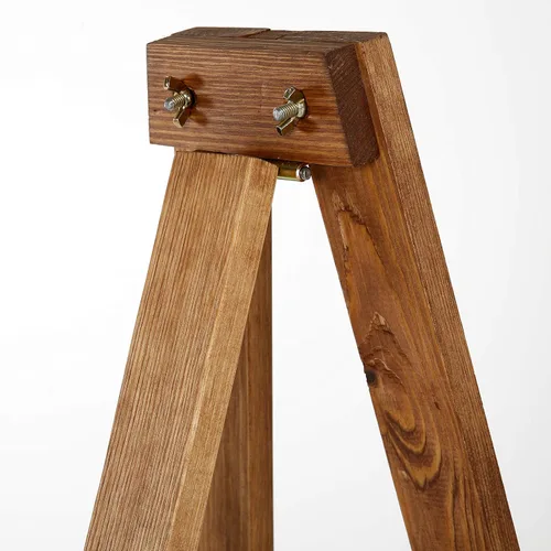 Vista 5 de M&T Displays Caballete de arte rústico de madera oscura, soporte de altura ajustable, trípode de madera para dibujo, pintura, soporte de lienzo