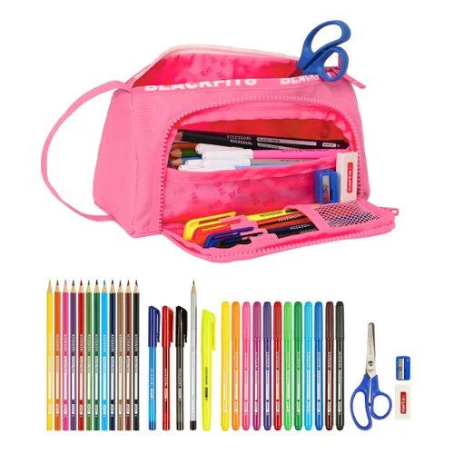 Vista 3 de Estuche Escolar con Accesorios BlackFit8 Glow up Rosa (32 Piezas)