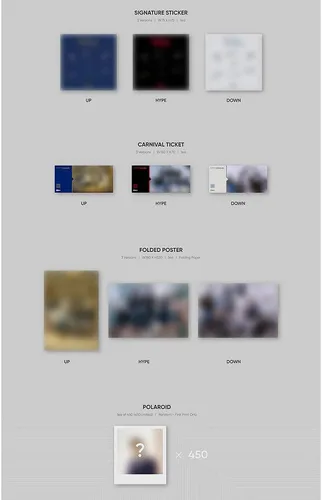 Vista 4 de BIGHIT Ent. ENHYPEN - Borde: Carnival (2º Mini álbum) álbum+Juego de tarjetas de fotos extra (UP+Hype+Down ver. Set)