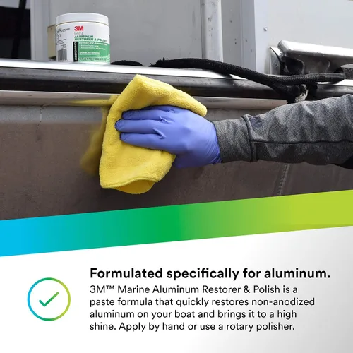 Vista 5 de 3M Restaurador y Pulidor de Aluminio Marino, 09020, 18 oz, para Detallado Marino, Elimina la Oxidación Severa y el Deslustre, 1 Tubo