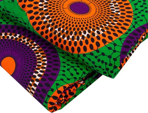Vista 6 de Africa - Vestidos de tela de algodón Ankara Nigerian Fashion Batik, 6 yardas/lote 24fs1406 3 yardas