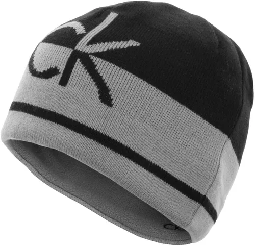 Vista 2 de Calvin Klein Mens CK Reversible Knit Beanie Hat - NegroPlata, NegroPlata