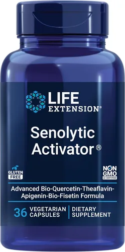Vista 5 de Life Extension Regenerador celular NAD+, Resveratrol Elite, activador senolítico con quercetina, fisetina, teaflavinas para la salud celular, 30