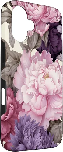Vista 3 de Elegant Blush Pink And Purple Vintage Floral Rose And Peony Case for iPhone 16