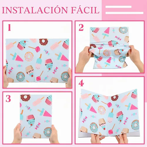 Vista 4 de Yexiya - Paquete de 6 fundas elásticas para libros, libro de texto