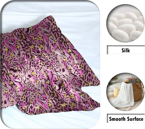 Vista 118 de Funda de almohada de seda para cabello y piel, suave, transpirable y sedosa, juego de fundas de almohada 100% tamaño estándar de 2 piezas, fundas