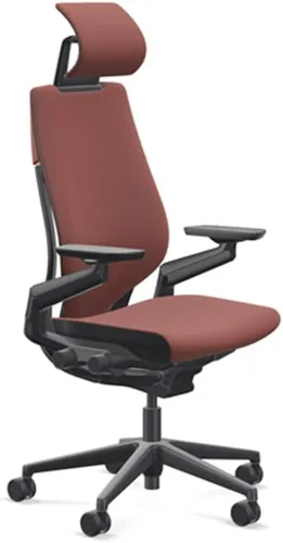 Vista 17 de Steelcase - Silla de escritorio Gesture con reposacabezas, soporte lumbar y estructura negra
